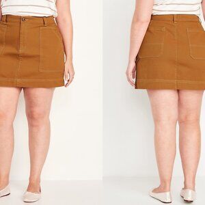 NWOT OLD NAVY utility mini skirt in sly fox (sz12)